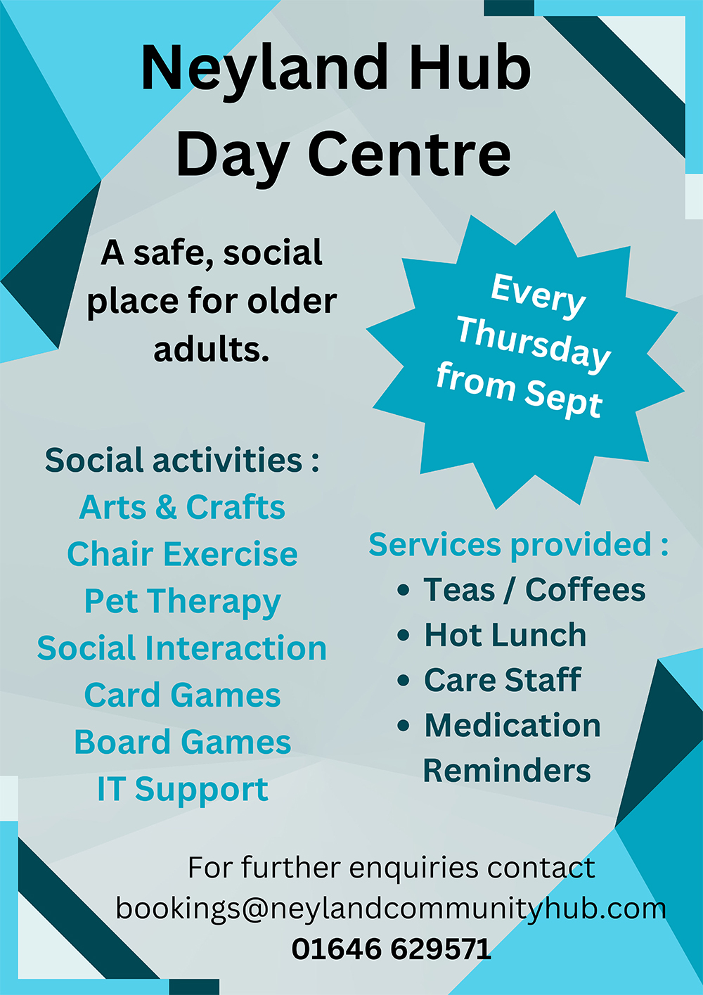 Neyland Hub Day Centre Poster